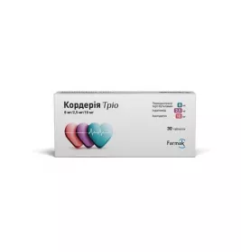 Кордерия трио табл. 8мг/2,5мг/10мг №30