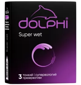 Презервативи Dolphi Super Wet ультратонкі №3