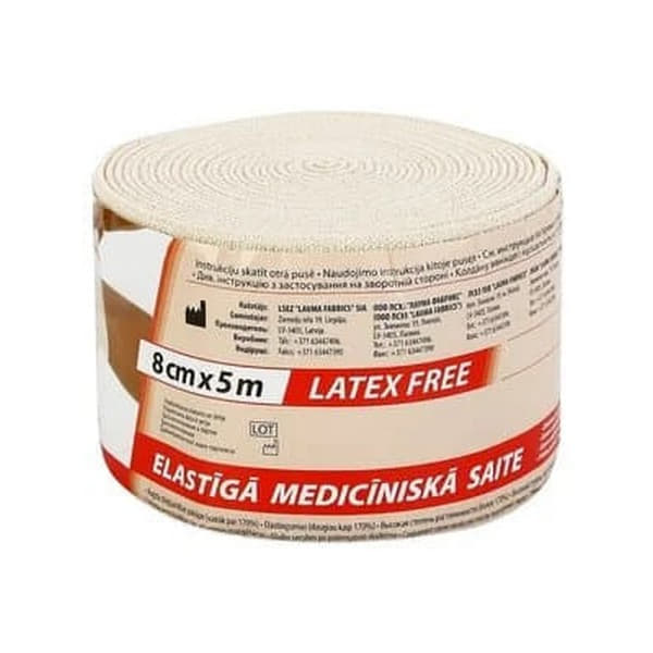 Бинт LAUMA еласт. мед. модель 3 Latex Free 8см*5м