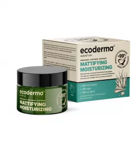 Крем д/лица Ecoderma увл.матир. с рис. крахм., бамбуком и натур.углевод. 50мл