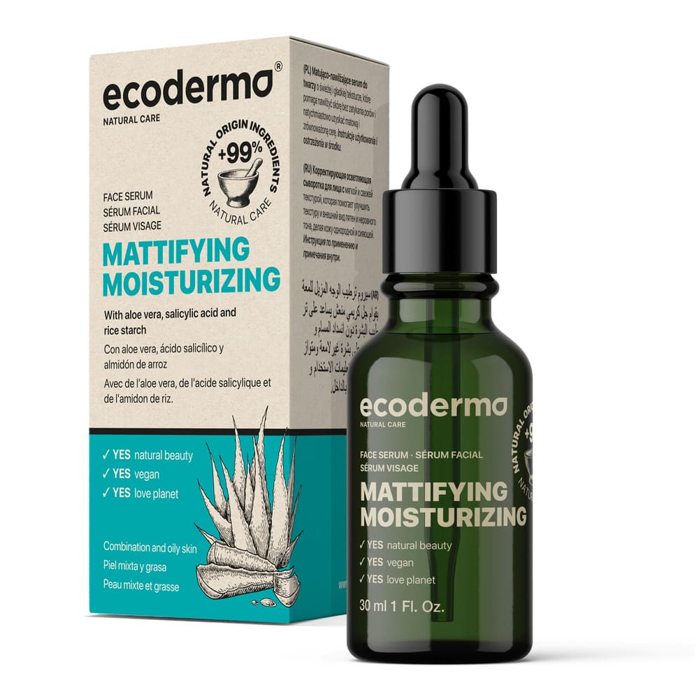 Сыворотка Ecoderma д/лица матир.увл.с алоэ вера, салиц.кисл.и рис.крахмалом 30мл Сыворотка Ecoderma д/лица матир.увл.с алоэ вера, салиц.кисл.и рис.крахмалом 30мл