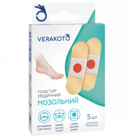 Лейкопластырь VERAKOTO мед. мозольный 2cм*6cм №5
