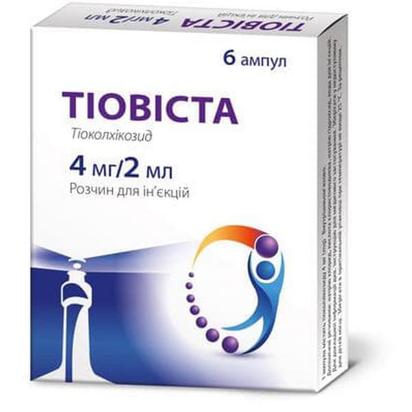 Тіовіста р-н д/ін. 4 мг по 2 мл амп. №6
