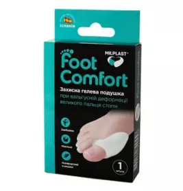 *Подушка гелевая Milplast Foot Comfort при вальгусной деформации больш. пальца универс.№1
