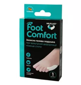 *Подушка гелевая Milplast Foot Comfort при вальгусной деформации мизинца универс.№1