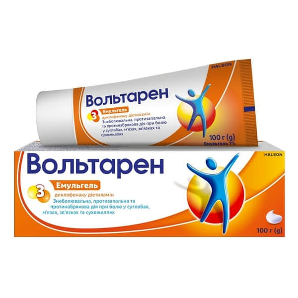 Вольтарен емульгель 1% туба 100г Халеон