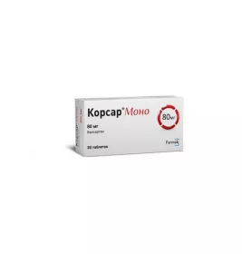 Корсар моно табл. вкр/пл. об. 80мг №30 (10*3)