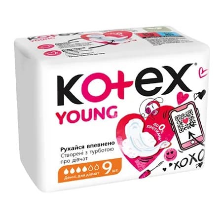 Прокладки Kotex Young Day №9 Прокладки Kotex Young Day №9
