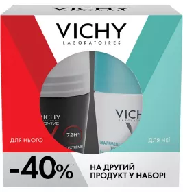 *Промонабір Vichy дезодорантів чоловічий + жіночий 48 годин 2025