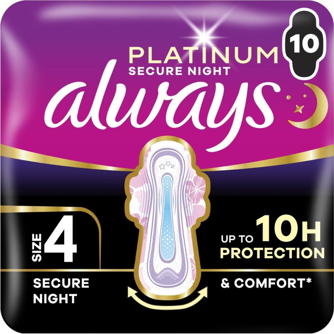 Прокладки Always Platinum Secure Night №10