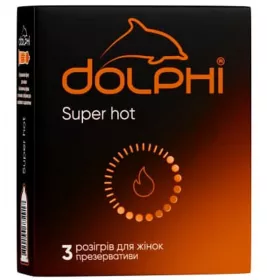 *Презервативы Dolphi Super hot анатом.с точками и ребрами и согр.смазкой №3