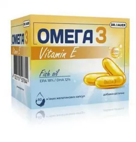 *Омега-3 1000мг з віт.Е капс. №60 ТМ Dr.Bauer