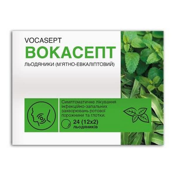 *Вокасепт льодяники м'ята-евкаліпт №24