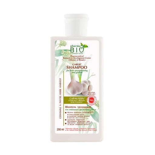 *Шампунь Pharma Bio часниковий для зміцнення і росту волосся 200 мл