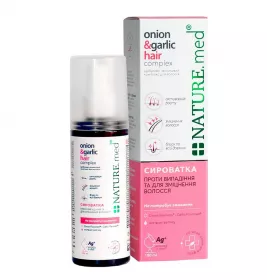 Тонік косметичний «Nature.med. Цибулево-часниковий комплекс для волосся. Сироватка» 100мл флакон