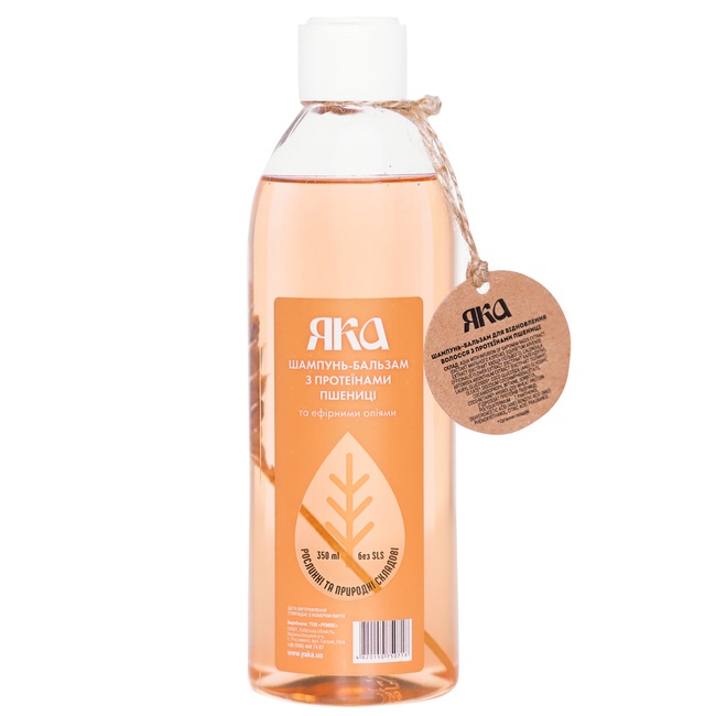 *ЯКА шампунь-бальзам з протеїнами Пшениці д/відновл. волосся 350мл