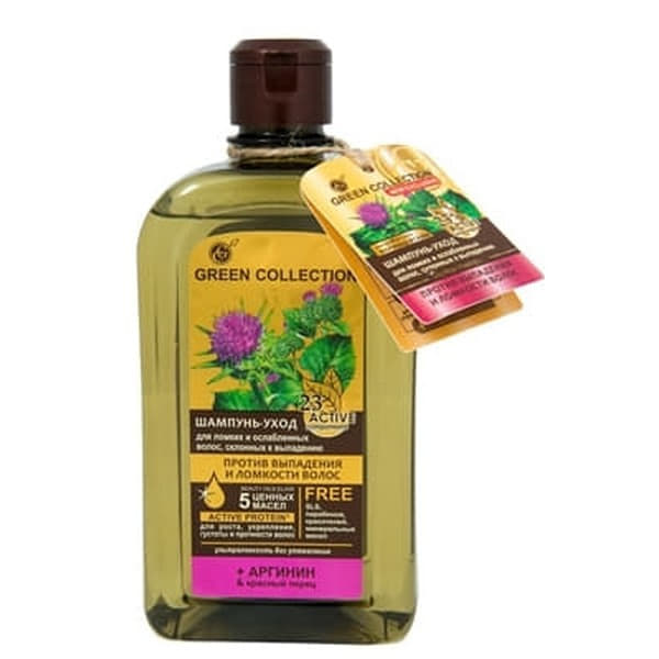 *Шампунь-догляд Green Collection проти випадіння та ламкості волосся 500мл