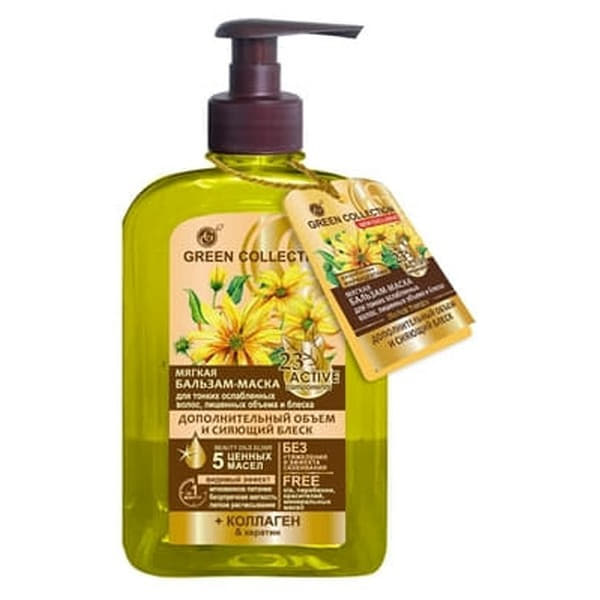 *Green Collection бальзам-маска объём и блеск 290мл *Green Collection бальзам-маска объём и блеск 290мл