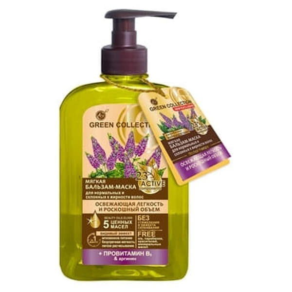 *Бальзам-маска Green Collection освіжаюча Легкість та об'єм 290мл