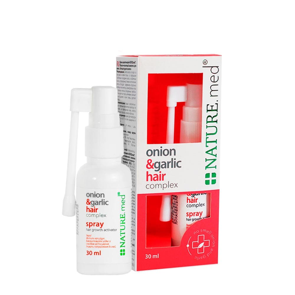 *Спрей для волосся Nature.med проти випадіння Цибулево-часночниковий комплекс 30мл