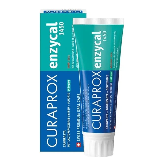 Зубная паста Curaprox Enzycal 1450 ферментная 75 мл Зубная паста Curaprox Enzycal 1450 ферментная 75 мл
