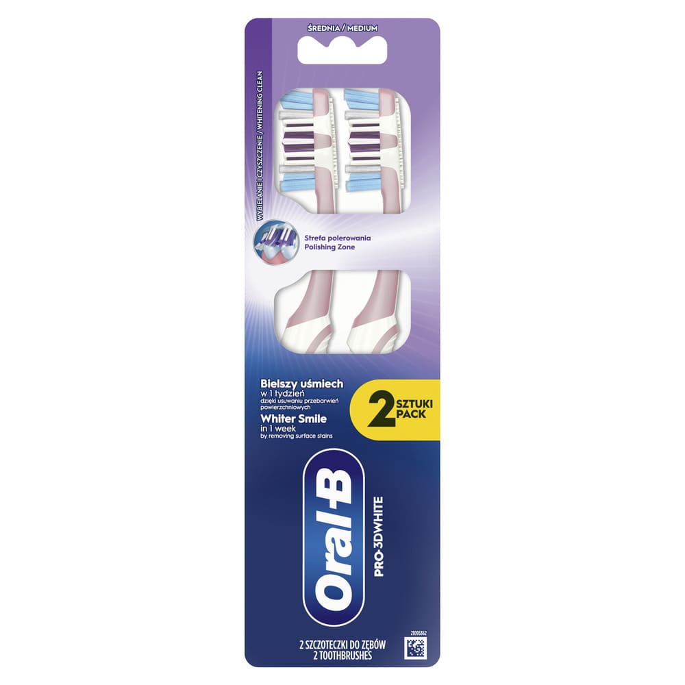 Зубна щітка ORAL-B Pro 3D White 40 середня №2