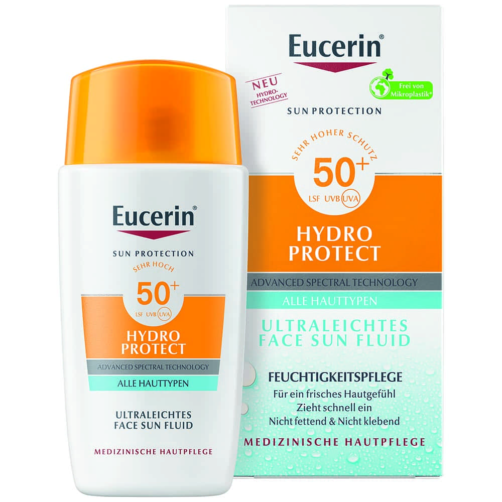 Флюид Eucerin 66961 Гидро Протект солнцезащитный ультралегкий увлажн. SPF 50+ 50 мл Флюид Eucerin 66961 Гидро Протект солнцезащитный ультралегкий увлажн. SPF 50+ 50 мл