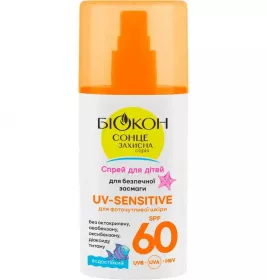 *Спрей Біокон UV-Sensitive дитячий д/безпечної засмаги фоточутл.шкіри SPF60 90мл