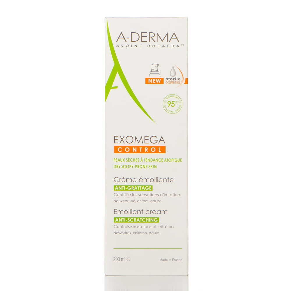 Крем А-Дерма Экзомега Контрол Помʼякшуючий для обличчя и тіла 200 мл
