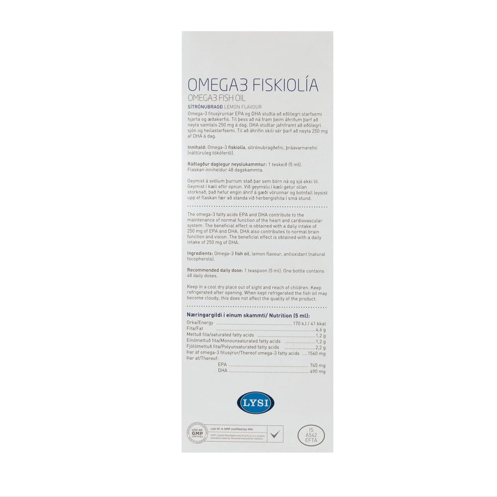 Омега-3 LYSI зі смаком лимона скл. флак. 240мл