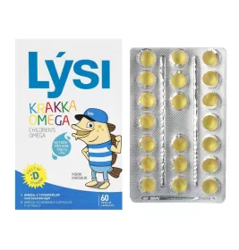 Омега-3 LYSI KIDS д/детей с витамином D с фруктовым вкусом жев. капс. №60