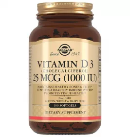 Солгар (Solgar) Вітамін Д3 1000 МО капс. №100