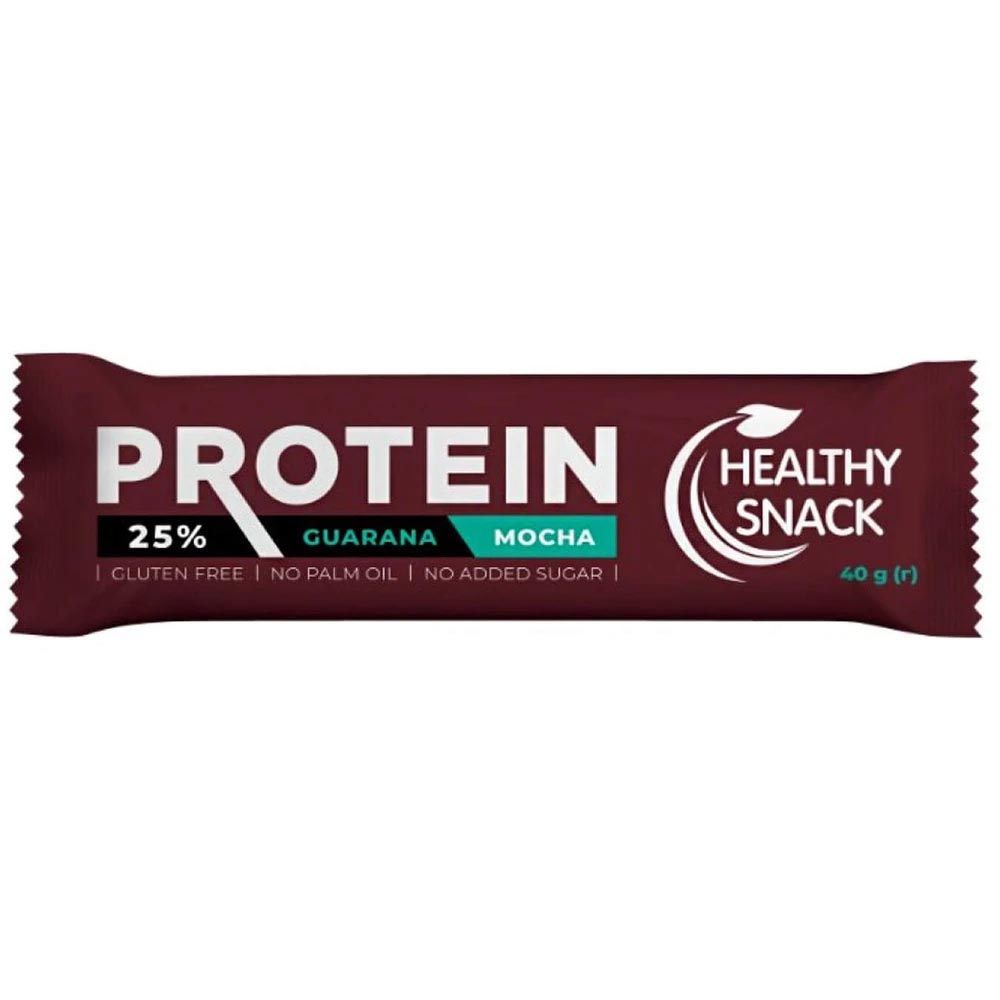 Батончик протеїновий 25% Healthy Snack з екстр. гуарани, мокко глаз. 42г