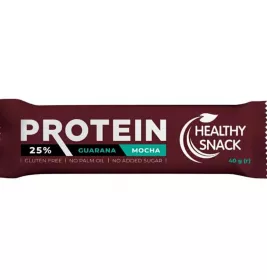 Батончик протеїновий 25% Healthy Snack з екстр. гуарани, мокко глаз. 42г