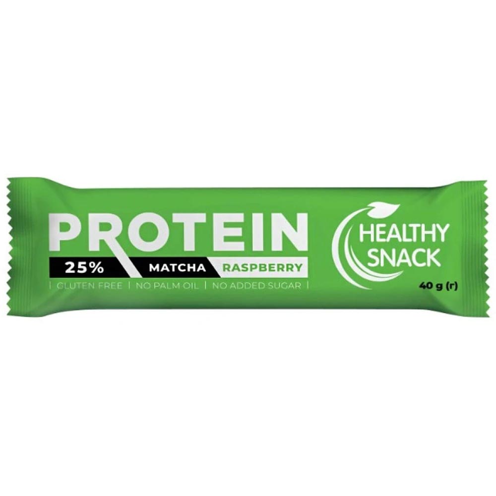 Батончик протеїновий 25% Healthy Snack малинА та чай матча глаз. 41г