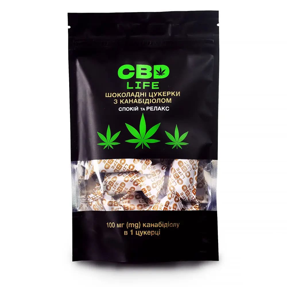 Цукерки CBD life шоколадні з канабідіолом №10