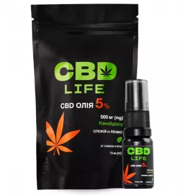 Канабідіол CBD life олія 5% спрей флак. 10мл М'ята