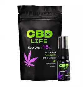 Канабідіол CBD life олія 15% спрей флак.10мл М'ята
