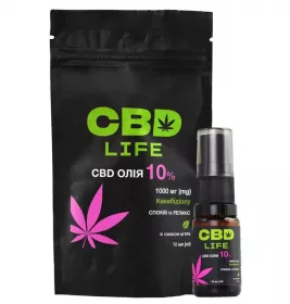 Канабідіол CBD life олія 10% спрей флак. 10мл М'ята