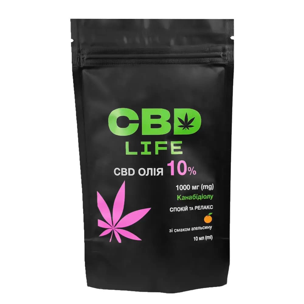Канабідіол CBD life олія 10% спрей флак. 10мл Апельсин