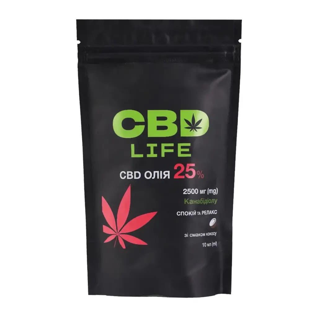 Канабідіол CBD life олія 25% спрей флак. 10мл Кокос
