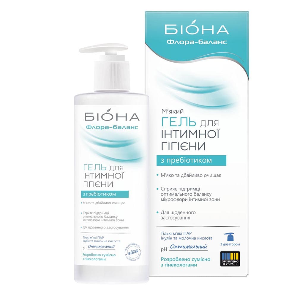 Гель Биокон Биона Флора-баланс для интимной гигиены с пребиотиком 275мл
