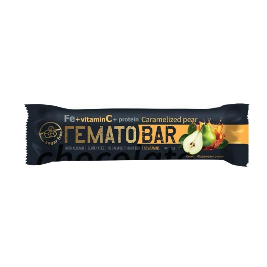 Гематовіт Гематоbar альбумін+вітамін С карамель-груша 40г