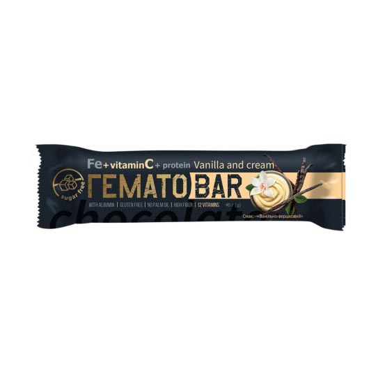 Гематовіт Гематоbar альбумін+вітамін С ванільно-вершковий 40г