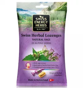 Льодяники Swiss Energy 20 Альпійських трав+Шавлія 55г №1 (уп.12 шт)