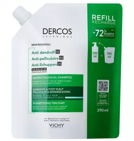 Шампунь Vichy Деркос Рефіл дерматол. п/лупи д/норм., жирн. волосся та роздратованої шкіри голови 390мл