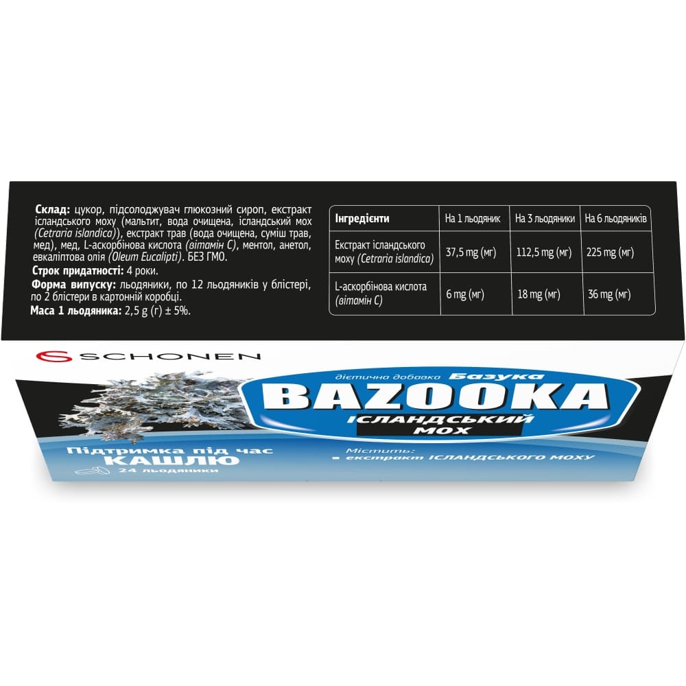 Базука Исландский мох леденцы №24