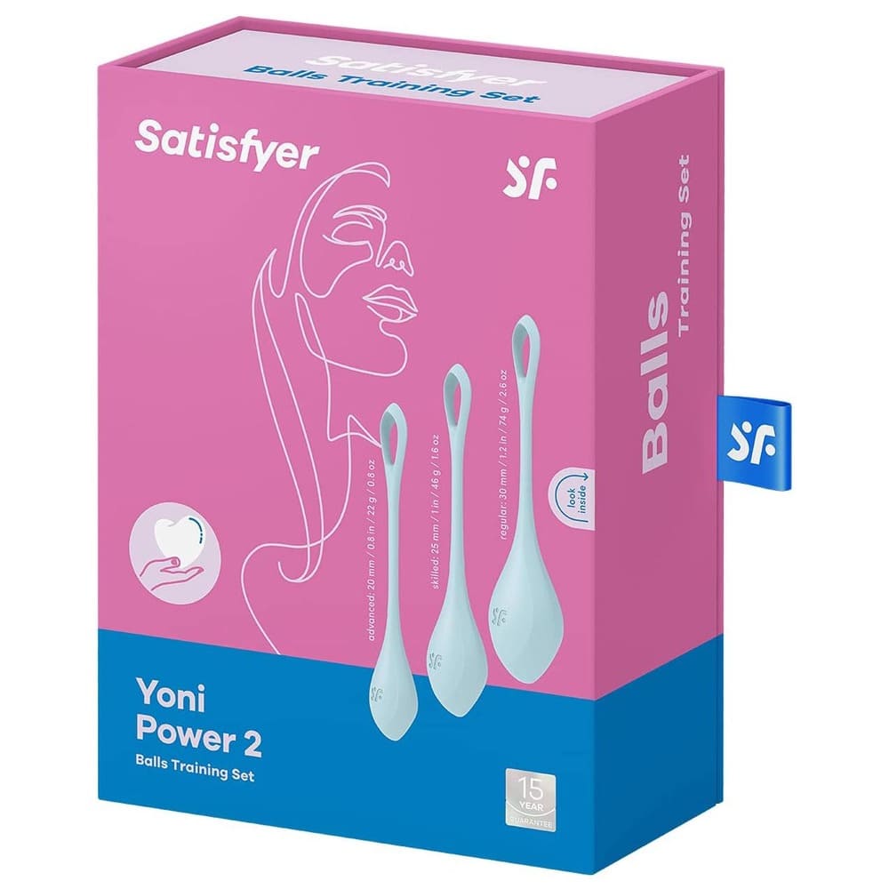 Набір вагінальних кульок SATISFYER YONI POWER 2 блакитні 3 шт.