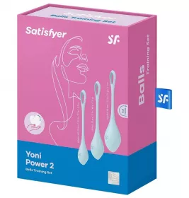 Набір вагінальних кульок SATISFYER YONI POWER 2 блакитні 3 шт.
