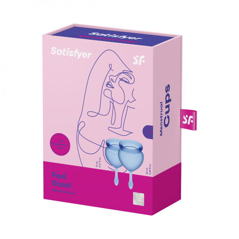 Набор менструальных чаш SATISFYER FEEL GOOD синие 2 шт.